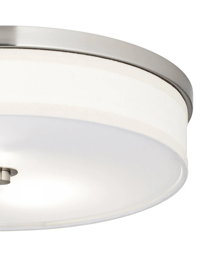 Possini Euro Design Possini Euro Martin and Brushed Nickel Flush Ceiling Light
