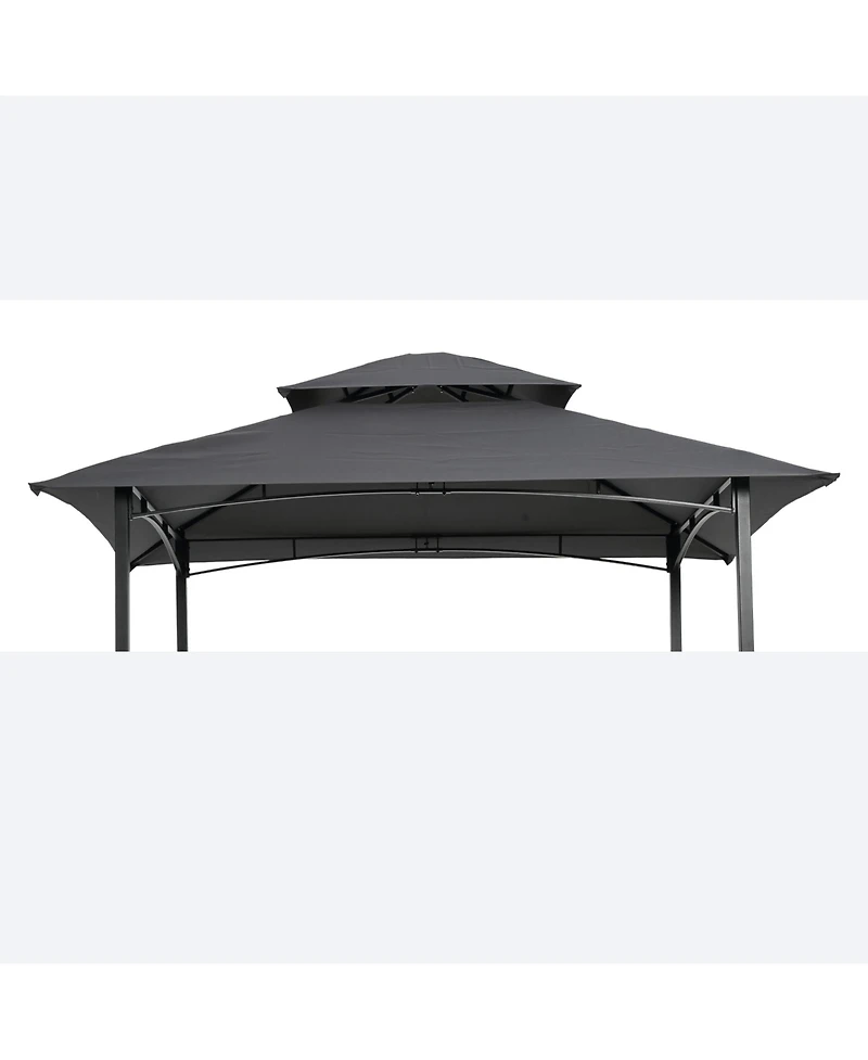 Clihome 8x5 Ft Bbq Gazebo Replacement Canopy - Double Layer Grill Top