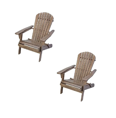 Jiallo Grand Collection Folding Large Adirondack Chair Pine Wood