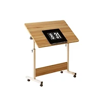 gaomon Mobile Standing Desk with Wheels- Height Adjustable Sit-Stand Desk- Foldable for Compact Home Office