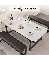 gaomon 4-6 Person 63" Extendable Wooden Dining Table