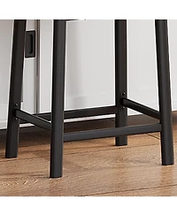 gaomon Upholstered 24" Backless Saddle Bar Stools Set of 2