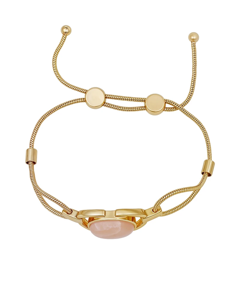 Guess Gold-Tone Center Stone Accent Slider Bracelet