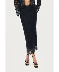 Nocturne Women's Lace Midi Skirt