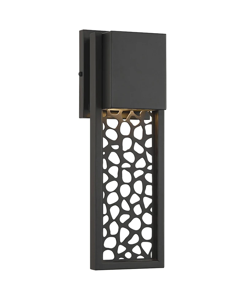 Possini Euro Design Miele High Modern Outdoor Wall Light Fixture Mount Porch House Led Bulb Dark Sky Matte Metal