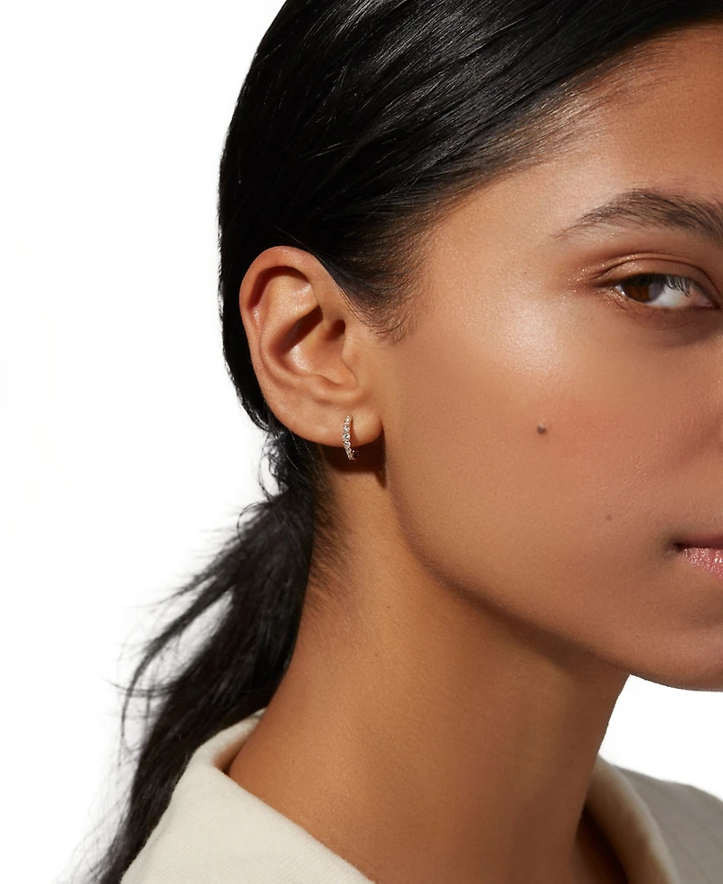 Ana Luisa Nava Gold-Plated Huggie Hoop Earrings