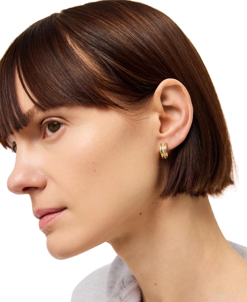 Ana Luisa Asher Triple Gold-Plated Huggie Earrings