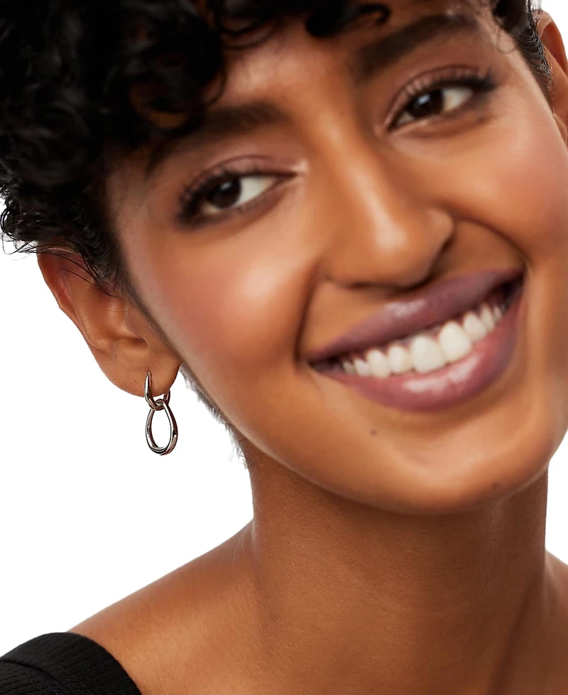 Ana Luisa Sage Rhodium-Plated Drop Earrings