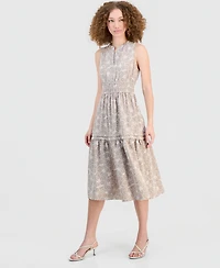 Robbie Bee Women's Sleeveless Elastic-Waist Midi Dress