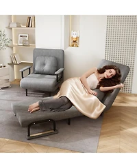 Boyel Living Single Person Folding 5 Position Convertible Sofa Bed Sleeper Chair