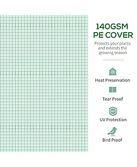 Outsunny Tunnel house w/ Mesh Door & Roll-up Sidewalls Hot House