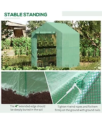 Outsunny 7' x 5' x 6' Walk-In house, Pe Cover,