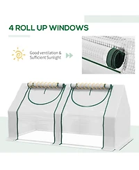 Outsunny 6' x 3' x 3' Portable house with Two Pe/Pvc Covers