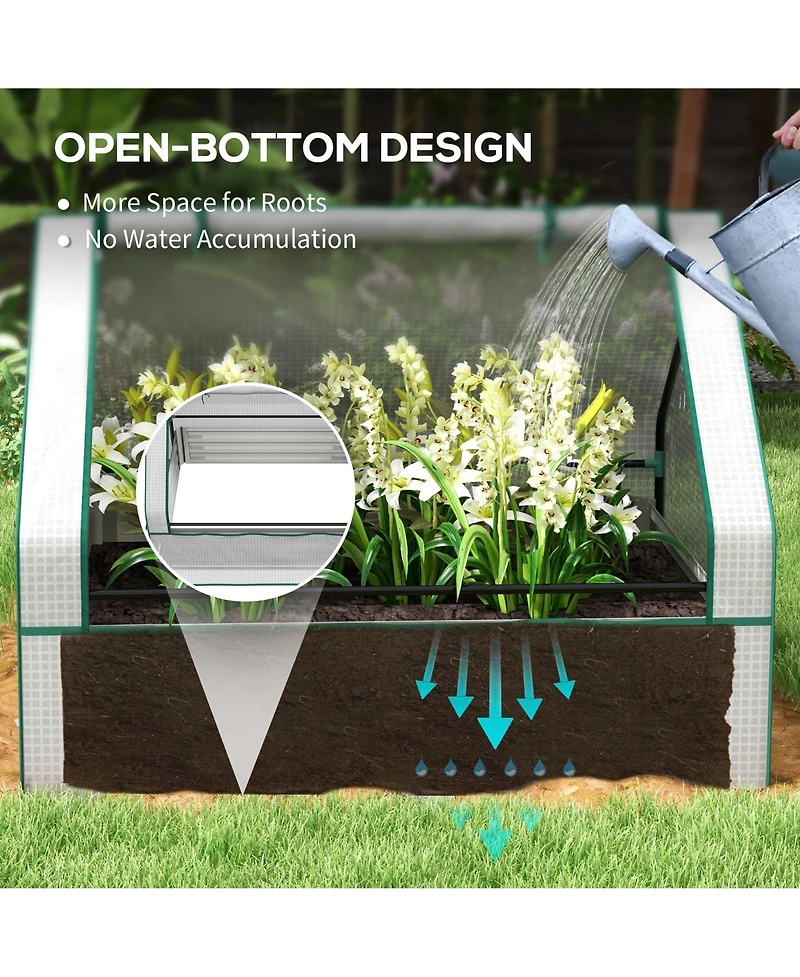 Outsunny Raised Garden Bed with Small house