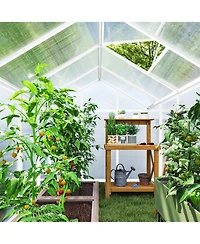 Outsunny 10' x 6' Portable Outdoor Walk-In Garden house w/ Roof Vent