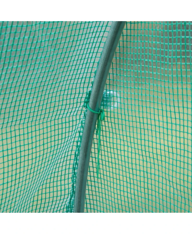 Outsunny Additional Hot House / Plant Nursery Cover & Tarp w/ Zipper Door Green