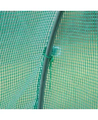 Outsunny Additional Hot House / Plant Nursery Cover & Tarp w/ Zipper Door Green