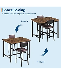 gaomon 3-Piece 2-Person Counter-Height Bar Table Set