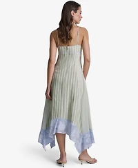 Bcbg Women's Striped High-Low Midi Dress