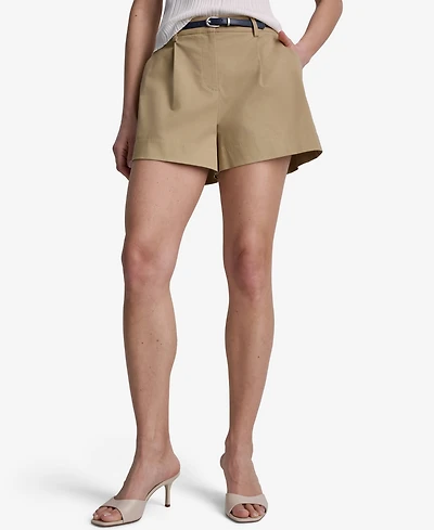 Bcbg Women's Seamed Belted High-Rise Shorts