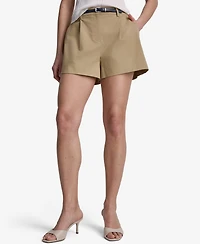 Bcbg Women's Seamed Belted High-Rise Shorts
