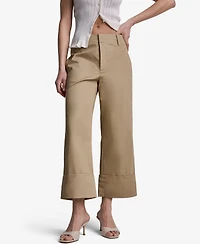 Bcbg Women's Cuffed Wide-Leg Cropped Pants