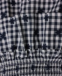 Bcbg Women's Gingham Smocked-Waist Pull-On Mini Skirt