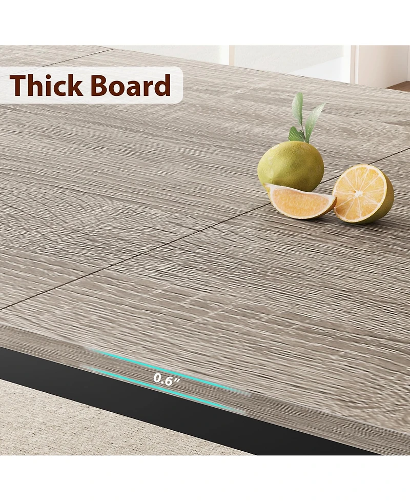 gaomon 6-8 Person 78.7" Industrial Rectangular Dining Table