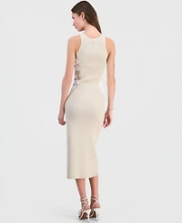 Guess Women's Laurie Sleeveless Metallic Knit Midi Dress