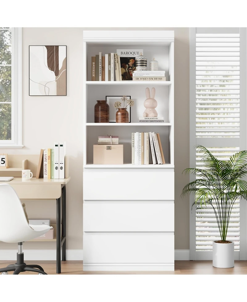 gaomon 5-Tier Industrial Metal Frame Bookshelf, Farmhouse Open Storage Organizer