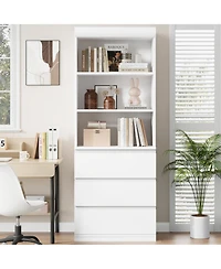 gaomon 5-Tier Industrial Metal Frame Bookshelf, Farmhouse Open Storage Organizer