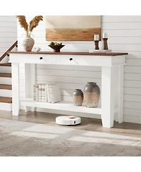 gaomon Rustic Farmhouse Wooden Console Table with Drawers