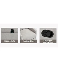 Streamdale Furniture Streamdale Heat Massage Rocker Recliner Chair, Swivel Fabric