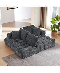 Streamdale Furniture Chenille L-Shape Luxury Sectional Sofa, Minimalist Design