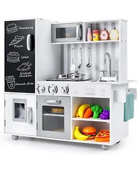 Pretend Play Kitchen for Kids with Realistic Sounds and Lights Interactive Cooking Toy