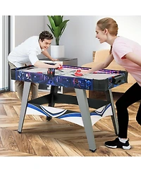 Slickblue Air Powered Hockey Game Table with 2 Pushers and Pucks