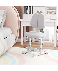 Gouun Kids Study Chair with Double Backrest, Adjustable Height and Footrest