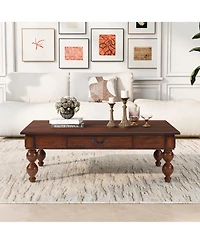 Rainsken Rectangular Wooden Coffee Table