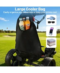 Mecale 3-Wheel Golf Push Cart with Adjustable Handle, 9 Speed Settings