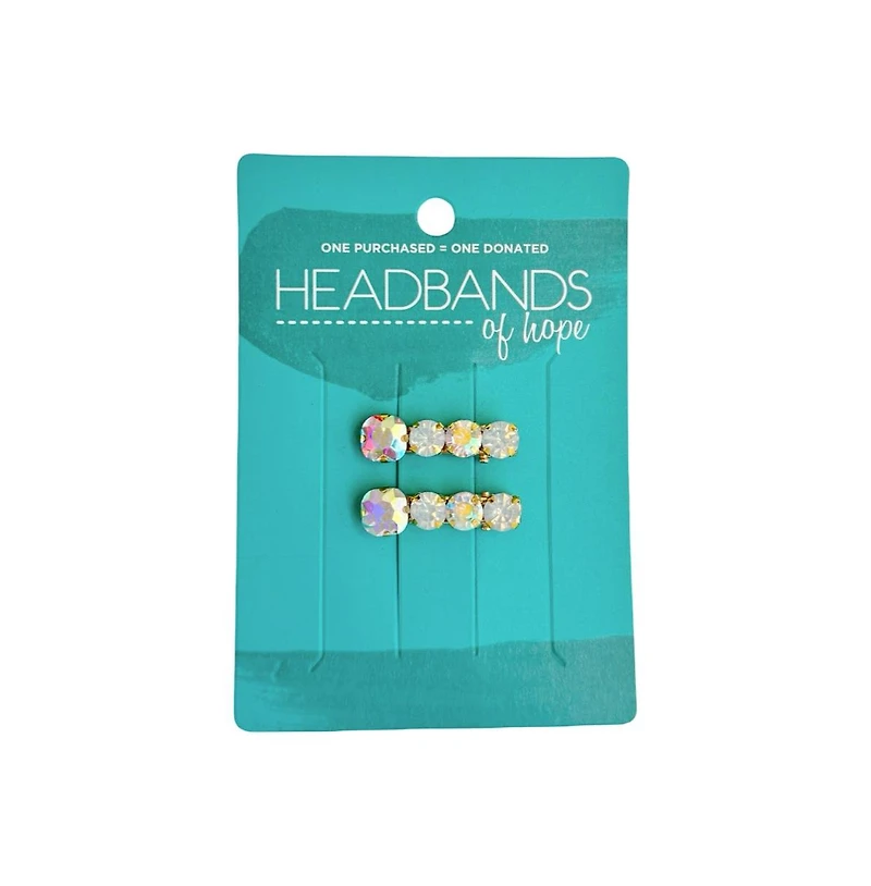 Headbands of Hope Women's Small Barrette Hair Clip - White