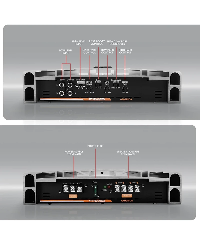 Pyle 5000 Watt 2 Channel Bridgeable Mosfet Amplifier - High Power, Car Audio