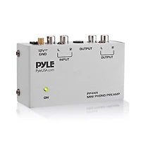 Pyle Ultra Compact Phono Turntable Preamp - Dc 12V Adapter Included