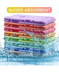 Aronkl Paws Pattern Microfiber Pet Towel, 55" x 28"