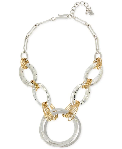 Robert Lee Morris Soho Two-Tone Large Link Statement Necklace