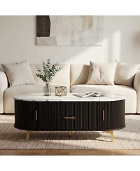 Rainsken Oval Lift-Top Coffee Table