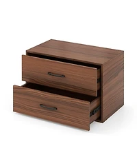 Gouun 2-Drawer Stackable Horizontal Storage Cabinet Dresser Chest with Handles