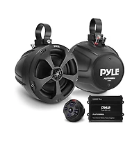 Pyle Waterproof Marine Speakers and 2-Channel Amplifier System Kit