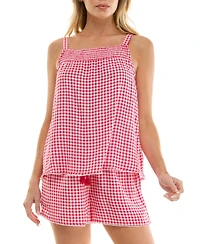 Roudelain Women's Sleeveless Top and Pull-On Shorts, 2Pc Set