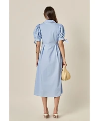 English Factory Women's Stitch Detailed Midi Dress
