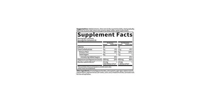 Garden of Life Dr. Formulated Magnesium Gummies Peach, 60 Gummies